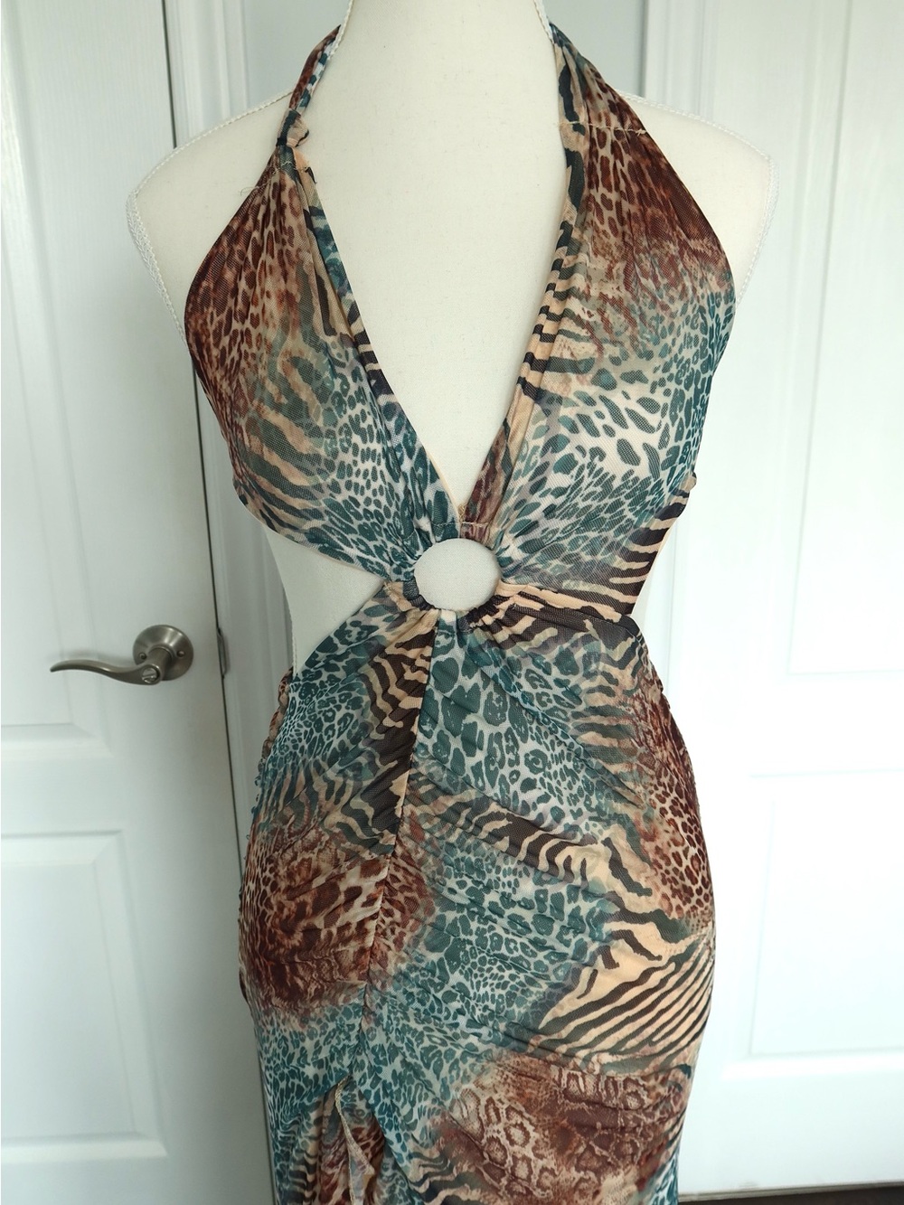 High Slit Ruffle Hem Dress - Picture 5 of 8
